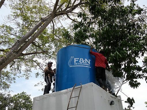 Tanques horizontales en fibra de vidrio