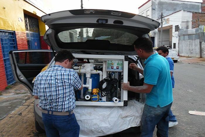 facil transporte de potabilizadora de agua